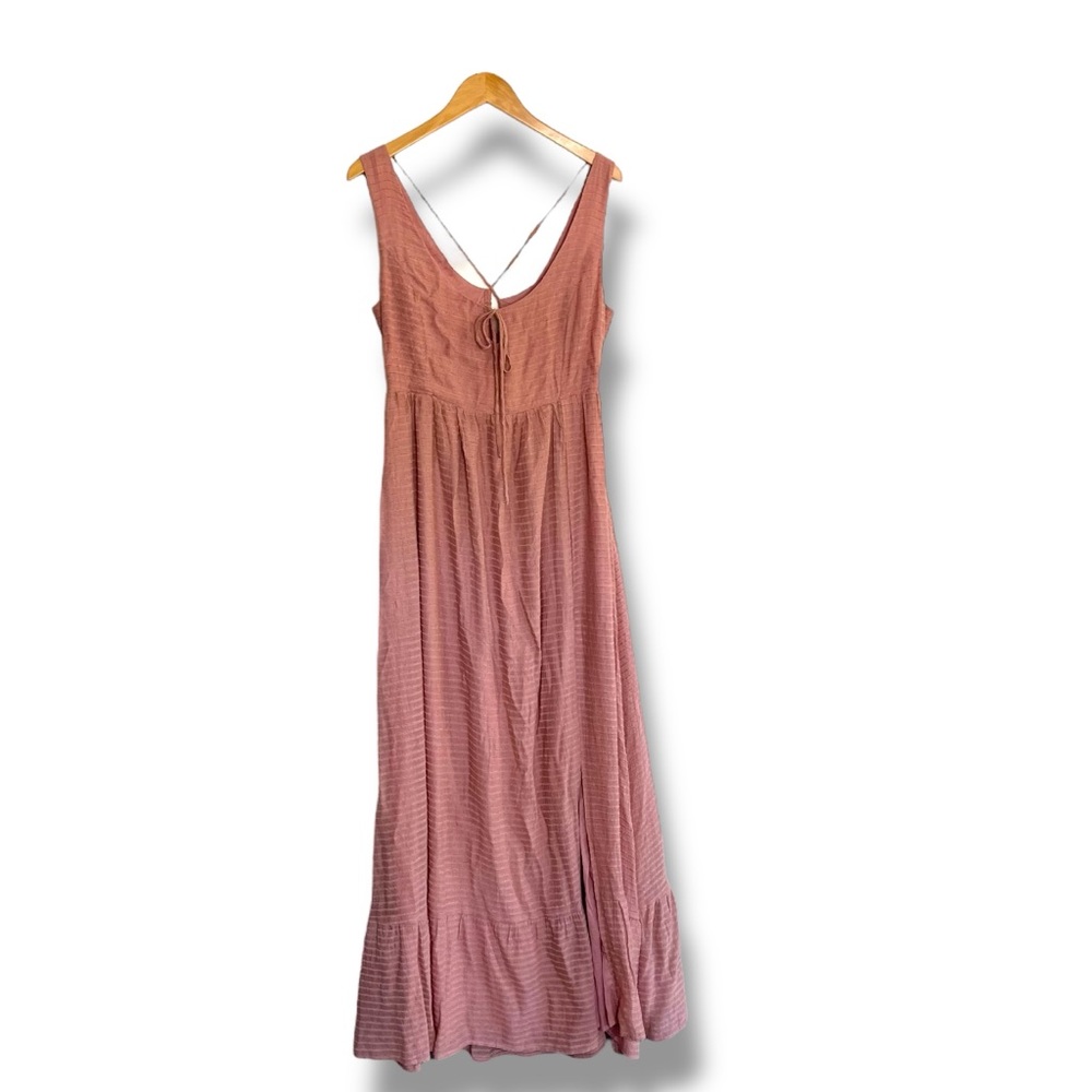 Showpo Maxi Empire Waist Strappy Dress Size 12 Dusty Rose Pink Back Cutout NEW